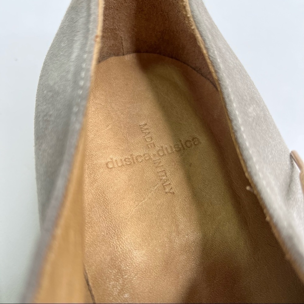 𝅺new Dusica Smokey Grey Suede Leather Dressy Casual Preppy Lace-up Oxford Shoes - Picture 13 of 13
